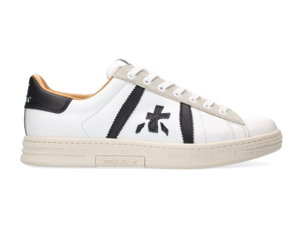 Premiata sneakers Russell uomo pelle bianco nero 6063